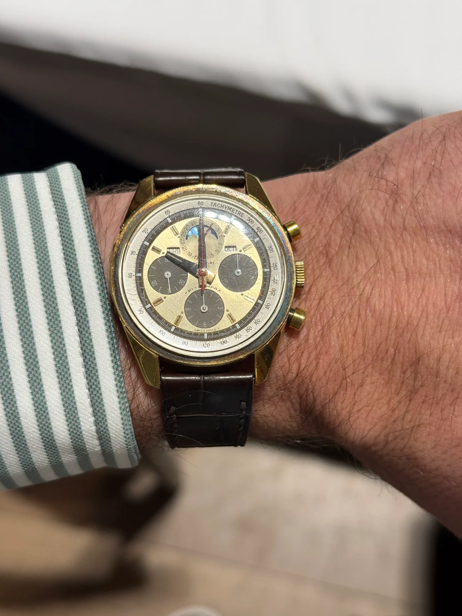 Universal Genève Tri-Compax on the wrist