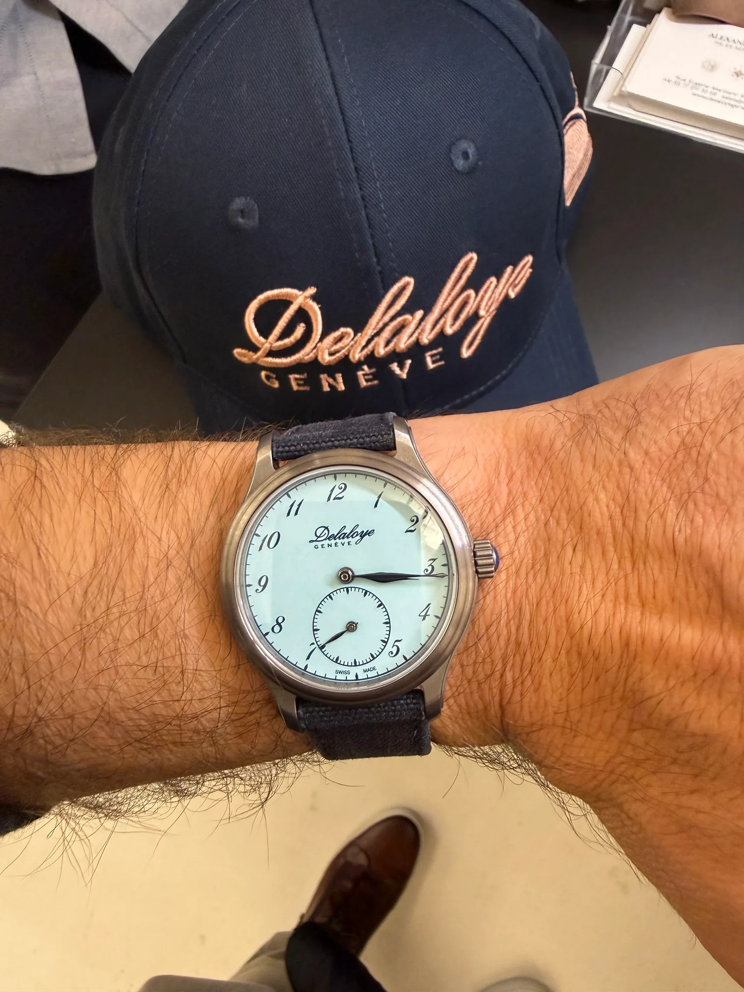 Delaloye Renaissance, blue dial
