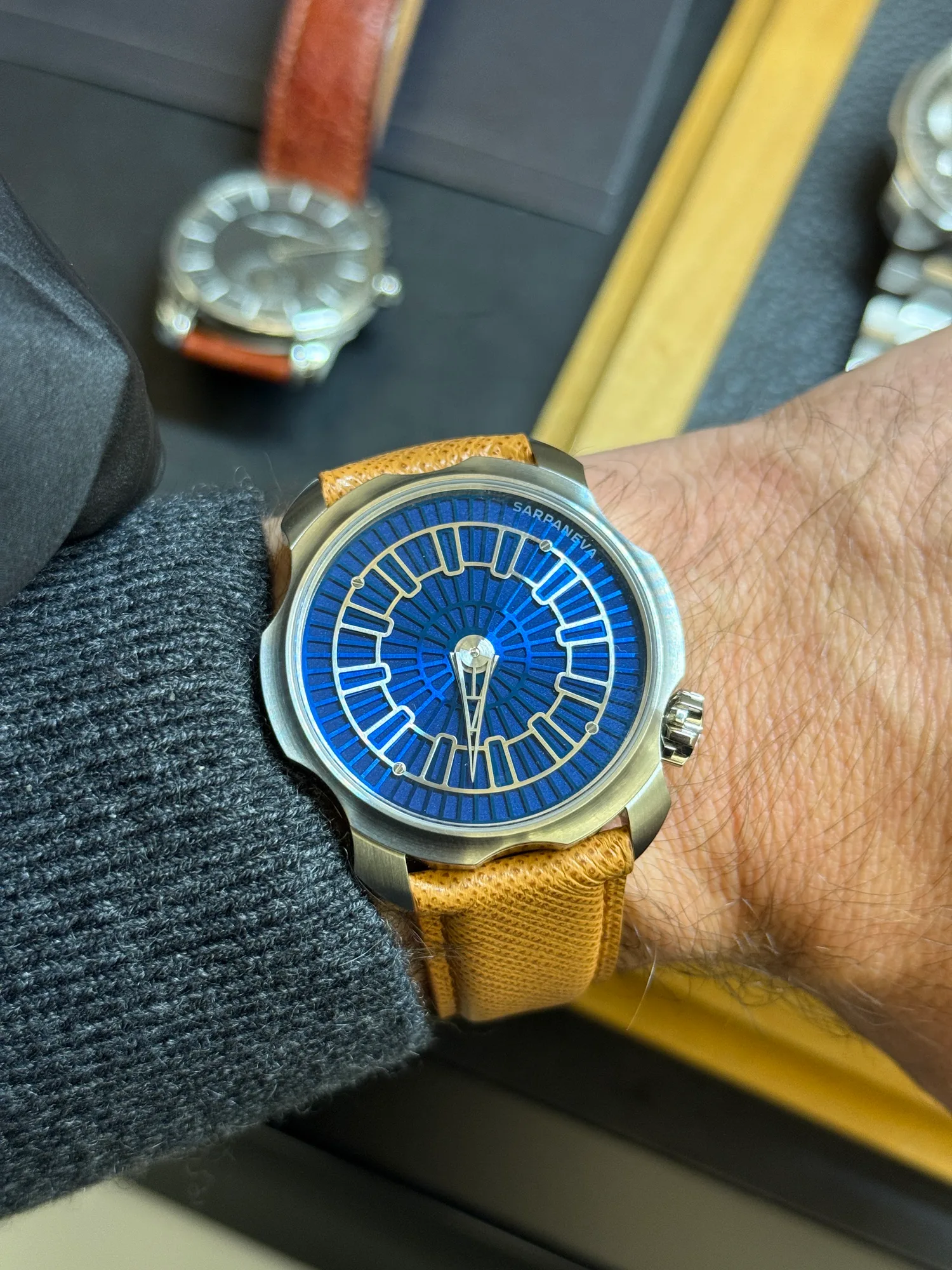 Sarpaneva Lunations Eclipse in blue
